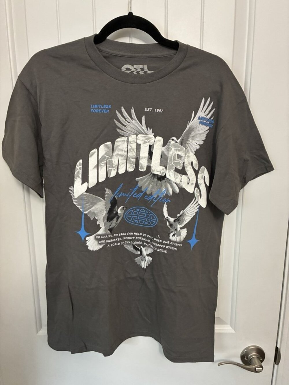 Limitless Tee In Grey Size Medium - Picture 1 of 3